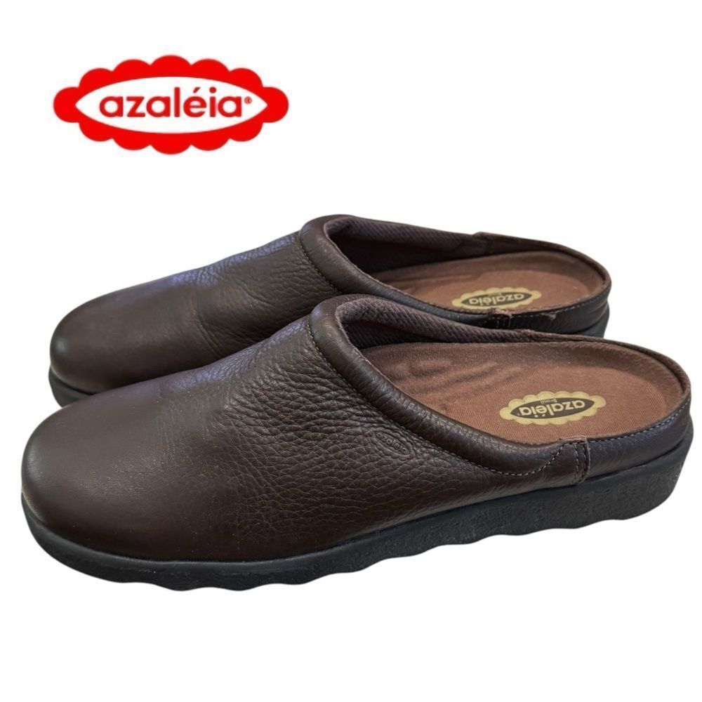 Azaleia Brazilian Women's Brown Leather Slide Mules 9.5
